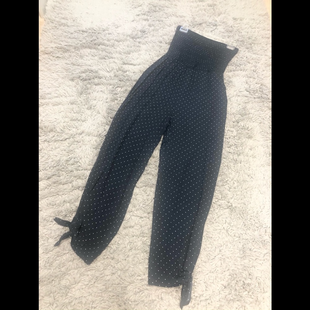 $5 Sale - Navy blue polka dot jumpsuit.